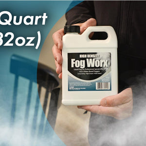 Fogworx Extreme High Density Fog Juice - Quart – 32 Fluid Ounces of Long Lasting, High Output, Odorless Water Based Machine Fluid for 400 to 1500 Watt Machines