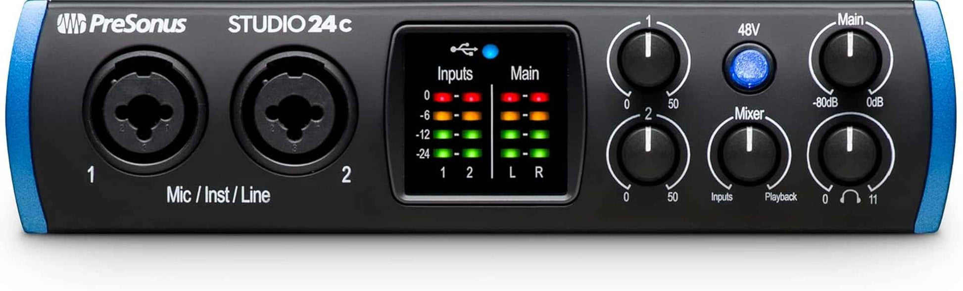 Studio 24C 2X2, 192 Khz, USB Audio Interface with Studio One Artist and Ableton Live Lite DAW Recording Software