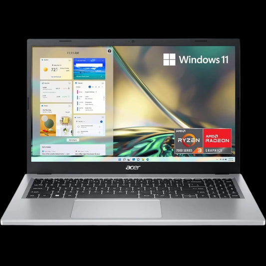 Aspire 3 A315-24P-R7VH Slim Laptop | 15.6" Full HD IPS Display | AMD Ryzen 3 7320U Quad-Core Processor | AMD Radeon Graphics | 8GB LPDDR5 | 128GB Nvme SSD | Wi-Fi 6 | Windows 11 Home in S Mode