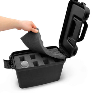 CM Carry Case Fits 8 Wireless Microphones - Includes Travel Case Only for Mics