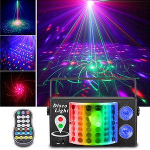 Vibrant Party DJ Disco Lights - Sound Activated with Remote Control for Epic Dance Parties and Karaoke Nights!