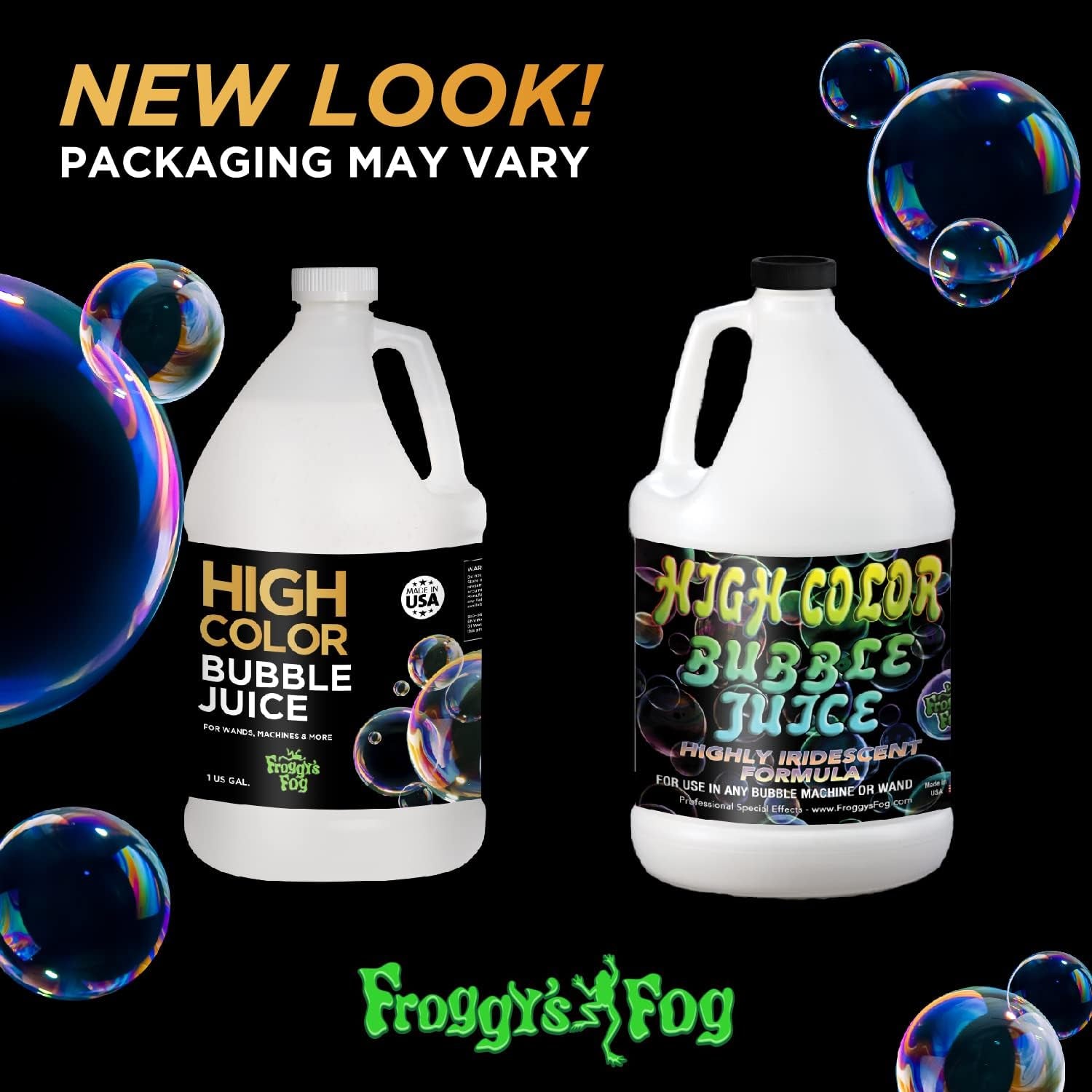 High Color Bubble Juice, Strong, Long-Lasting Bubble Solution Creates Iridescent Bubbles for Bubble Machines, Bubblers, and Bubble Wands, 1 Gallon