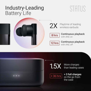 Audio between 3ANC Wireless Earbuds (Onyx)