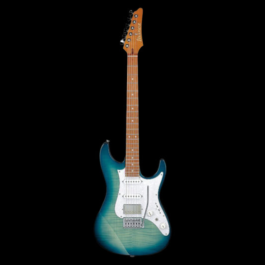 Ibanez AZ22S1F Standard 6 String Transparent Turquoise Burst Electric Guitar