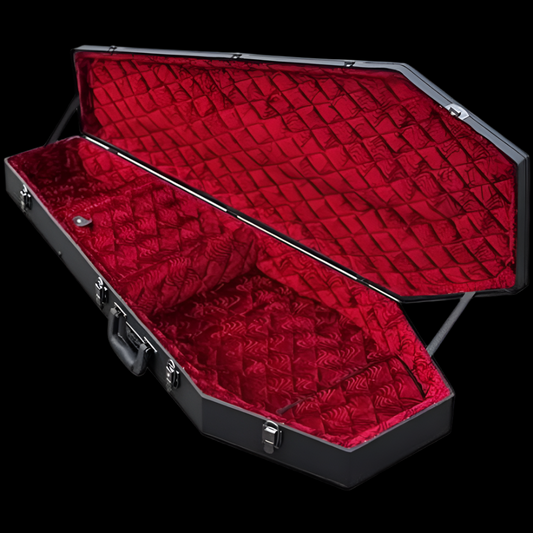 Coffin Electric Guitar Case (Red Velvet/Black)