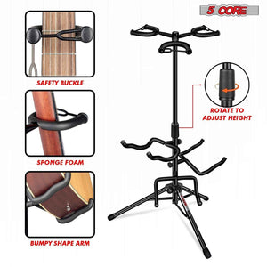 5Core Guitar Stand Floor Tripod Portable Adjustable Multi Guitars Holder