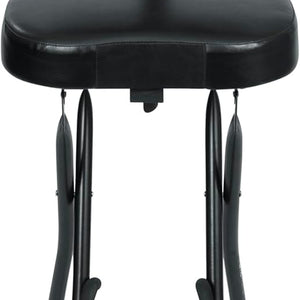 Seat with Padded Cushion, Ergonomic Backrest & Fold Holds Electric Acoustic Guitar Stand (GFW-GTR