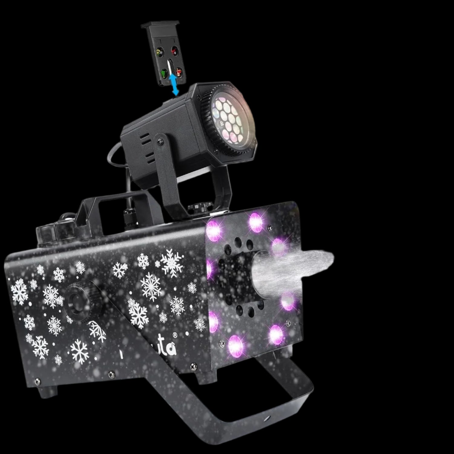 Upgraded 800W Snow Machine with 8 LED RGB Lights, LED Projection, and 2 Wireless Remotes, Perfect for Christmas, Halloween,Parties, Wedding and DJ Stage …