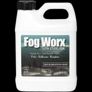 Fogworx Low Lying Fog Juice, Long Lasting Low Lying Indoor-Outdoor Fog, Designed Fog Chillers, Ground Foggers and Low Lying Fog Generators, 1 Quart