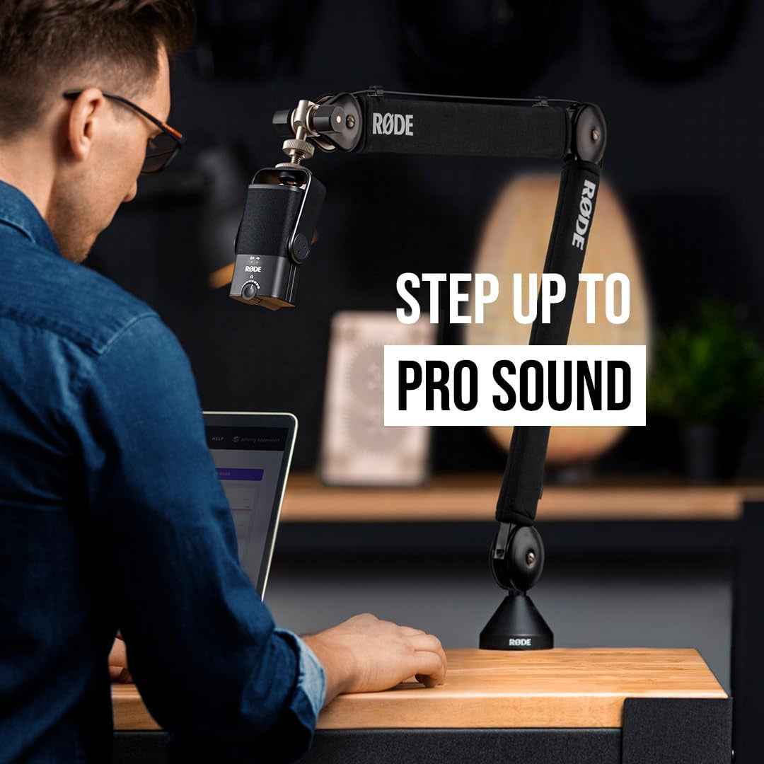 RØDE NT-USB Mini Versatile Studio-Quality Condenser USB Microphone with Free Software for Podcasting, Streaming, Gaming, Music Production, Vocal and Instrument Recording,Black