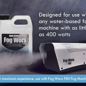 Fogworx Extreme High Density Fog Juice - Quart – 32 Fluid Ounces of Long Lasting, High Output, Odorless Water Based Machine Fluid for 400 to 1500 Watt Machines