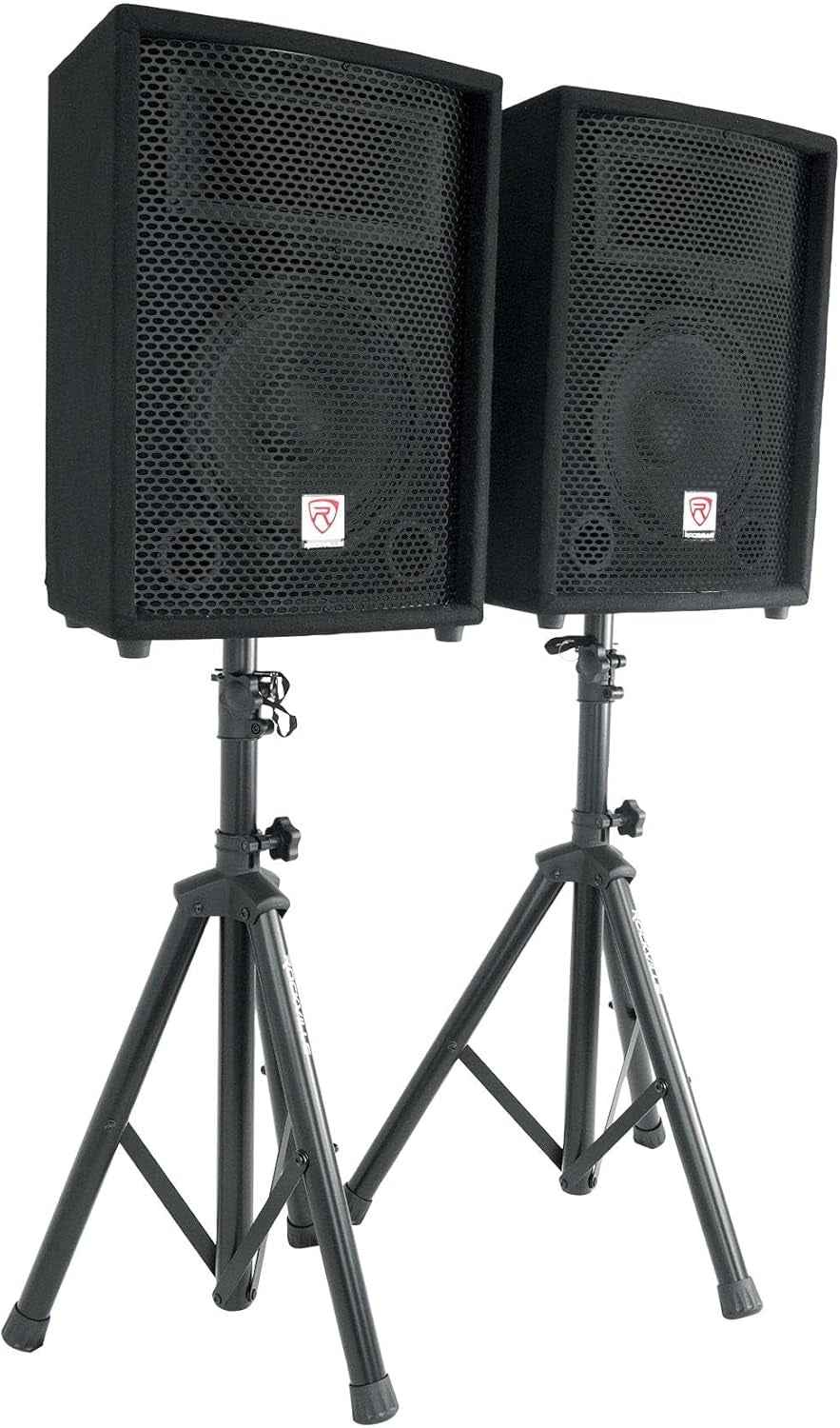 Package PA System Mixer/Amp+10" Speakers+Stands+Mics+Bluetooth, (RPG2X10)