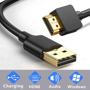 USB Male to HDMI Male Adapter Cable, 6.6 Ft