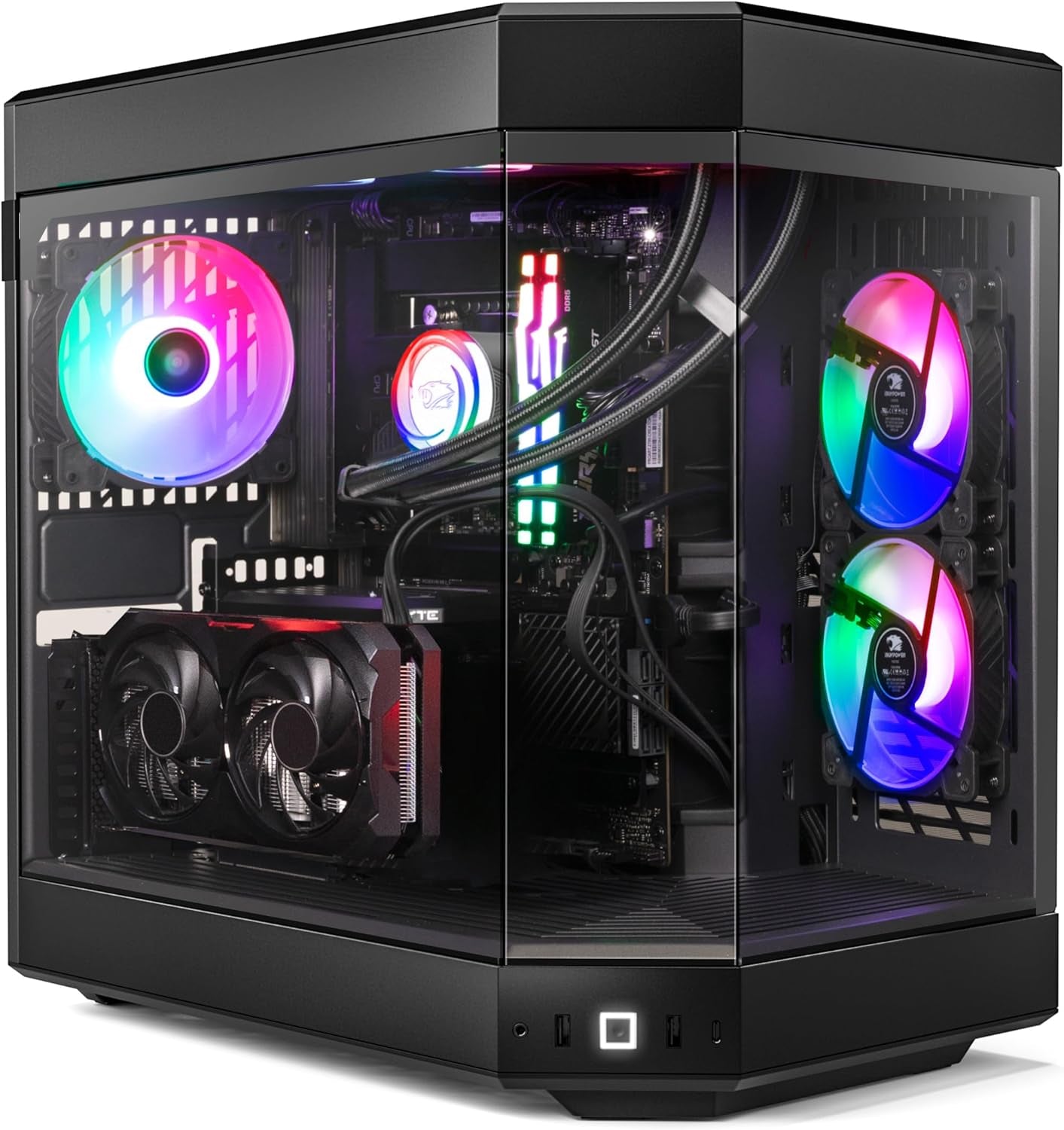 Y60 Black Gaming PC Computer Desktop Y60BA9N47TS03 (AMD Ryzen 9 7900X CPU, NVIDIA Geforce RTX 4070 Ti Super 16GB GPU, 32GB DDR5 RGB 5200Mhz RAM, 2TB Nvme, Wifi Ready, Windows 11 Home)