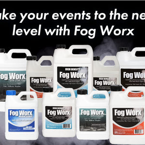 Fogworx Extreme High Density Fog Juice Gallon - Long Lasting, High Output, Odorless Water Based Fog Machine Fluid - for 400 Watt to 1500 Watt Machines