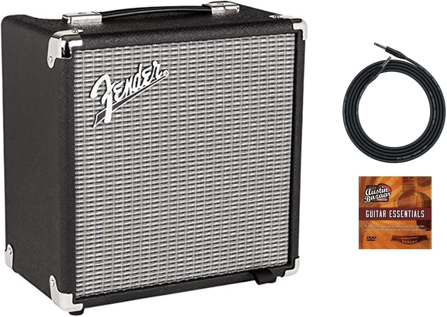 Rumble 15 Bass Combo Amplifier Bundle with Instrument Cable and Austin Bazaar Instructional DVD