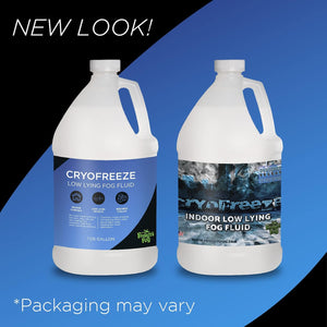 Cryofreeze Low Lying Fog Fluid for Stage and Studio, Use with Fog Chillers, Ground Foggers, and Low Lying Fog Generators, 1 Gallon