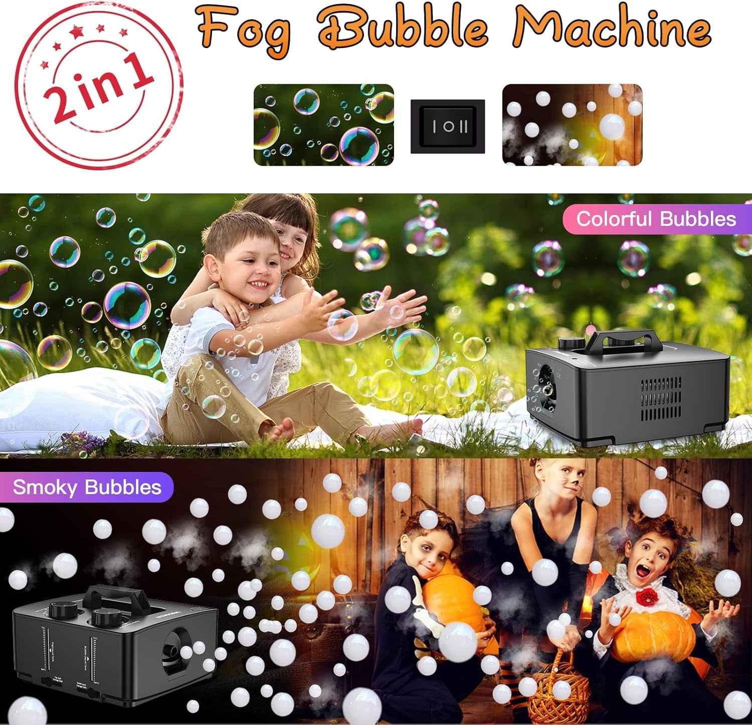 400W Fog Bubble Machine