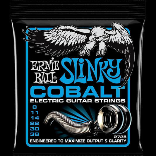 Ernie Ball Extra Slinky Cobalt Electric Guitar Strings (8-38 Gauge)