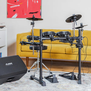 Turbo Mesh Kit – Electric Drum Set with 100+ Sounds, Quiet Mesh Drum Pads, Drum Sticks, Connection Cables, Drum Lessons