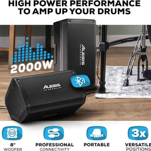 Strike Amp 8 MK2-2000W Drum Amp Speaker for Electric Drum Set with Bluetooth, 8