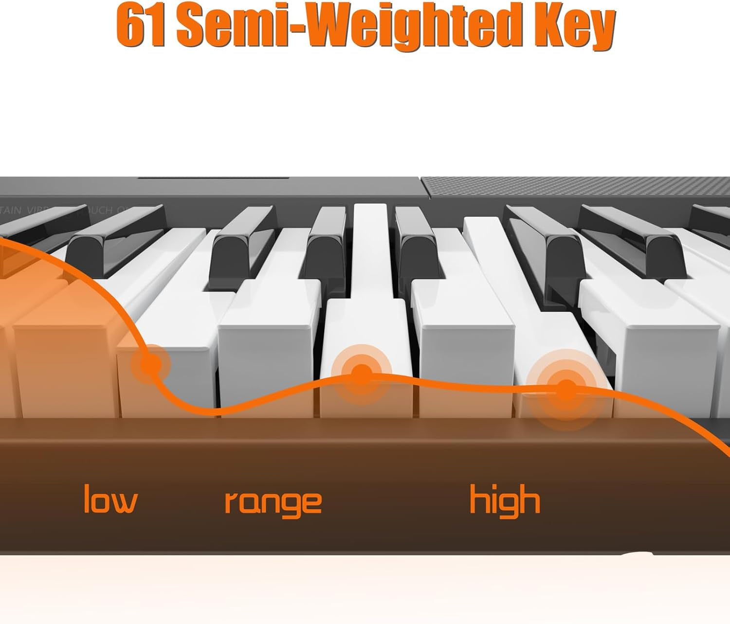 Keyboard Piano, 61 Key Piano Keyboard, Semi-Weighted Keys, Digital Music Keyboard with Power Supply, Piano Stand, Stool and Microphone, Electronic Music Keyboard for Beginners