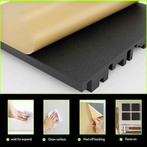 Tiered Foam Panels W/Self-Adhesive 24 Pack