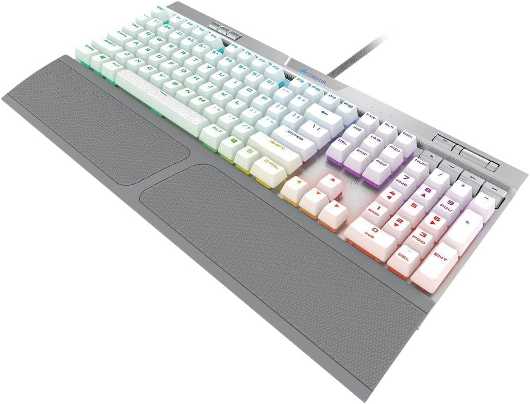 K70 RGB PRO Wired Mechanical Gaming Keyboard (Cherry MX RGB Red Switches: Linear and Fast, 8,000Hz Hyper-Polling, PBT Double-Shot PRO Keycaps, Soft-Touch Palm Rest) QWERTY, NA - Black