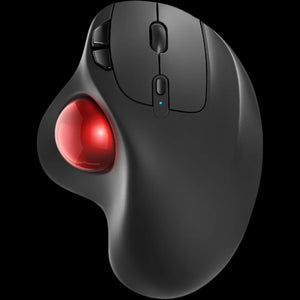 M501 Wireless Trackball Mouse, Rechargeable Ergonomic, Easy Thumb Control, Precise & Smooth Tracking, 3 Device Connection (Bluetooth or USB Receiver), Compatible for PC, Laptop, Mac, Windows.