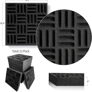 12 Pack Sound Proof Foam Panels [Etched]