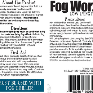 Fogworx Low Lying Fog Juice, Long Lasting Low Lying Indoor-Outdoor Fog, Designed Fog Chillers, Ground Foggers and Low Lying Fog Generators, 1 Quart