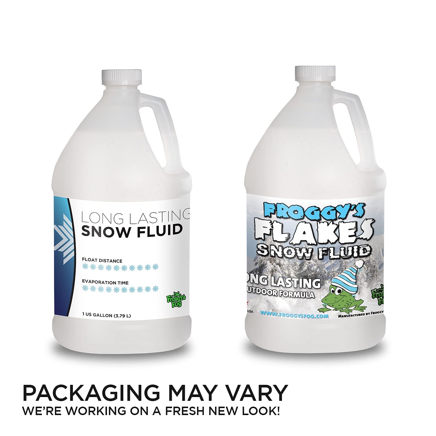 Froggy'S Flakes Snow Machine Fluid, Long-Lasting Formula Snow Fluid with 75+ Feet Float/Drop, 1 Gallon