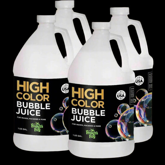 High Color Bubble Juice, Strong, Long-Lasting Bubble Solution Creates Iridescent Bubbles for Bubble Machines and Bubblers, 4 Gallon Case