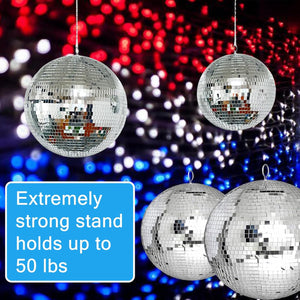 Mirror Disco Ball - 8-Inch Cool and Fun Silver Hanging Party Disco Ball –Big Party Decorations, Party Design