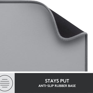 Desk Mat - Studio Series, Multifunctional Large Desk Pad, Extended Mouse Mat, Office Desk Protector with Anti-Slip Base, Spill-Resistant Durable Design, in Mid-Grey