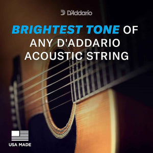 Guitar Strings - Acoustic Guitar Strings - 80/20 Bronze - for 6 String Guitar - Deep, Bright, Projecting Tone - EJ11 - Light, 12-53(Pack of 1)