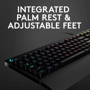 213 Prodigy Gaming Keyboard, LIGHTSYNC RGB Backlit Keys, Spill-Resistant, Customizable Keys, Dedicated Multi-Media Keys – Black