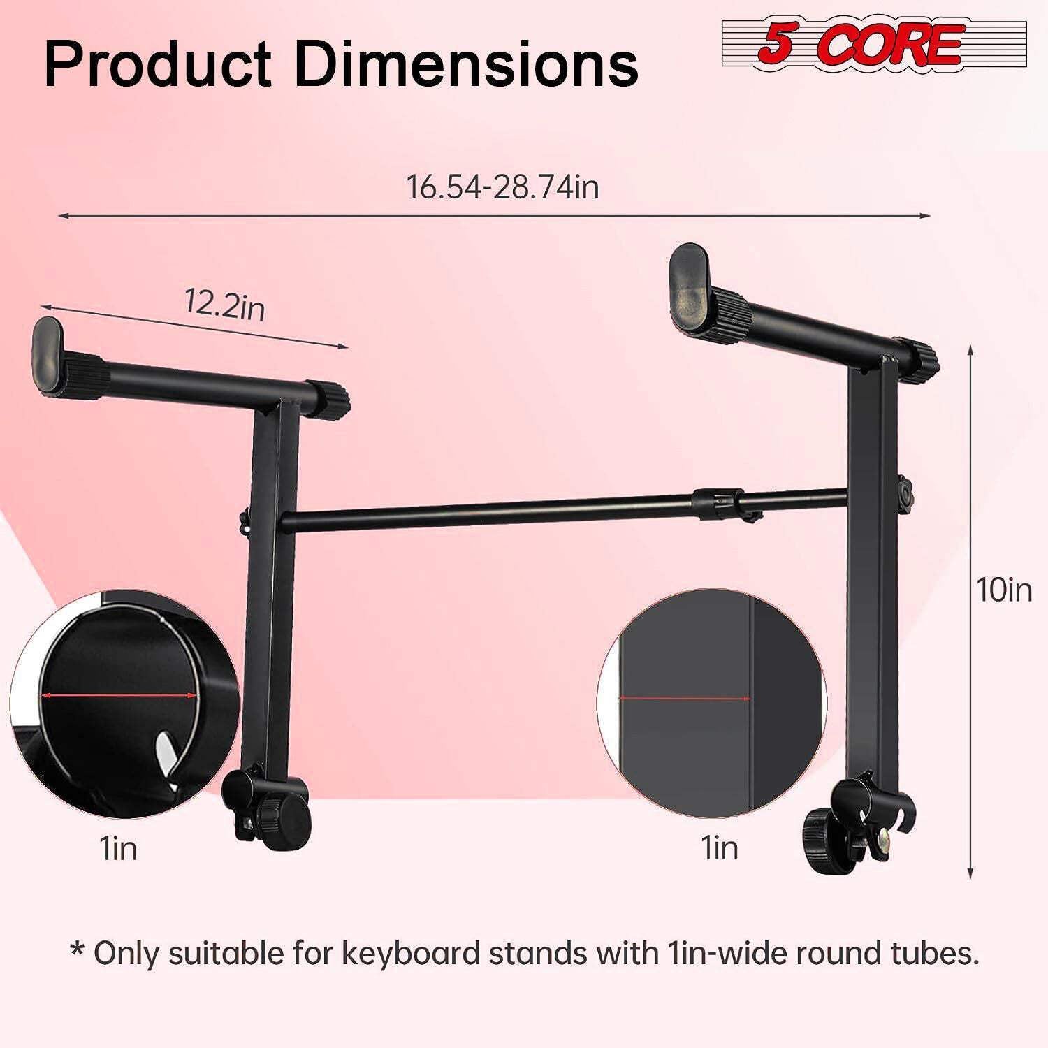 5 Core 2 Tier Keyboard Stand Extension Adapter Adjustable Width 2Nd Tier X-Style