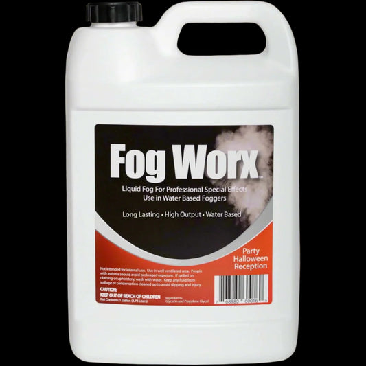 Fogworx Fog Juice - 1 Gallon of Organic Fog Fluid (128 Oz) - Medium Density, High Output, Long Lasting Fog Machine Fluid for 400 Watt to 1500 Watt Machines