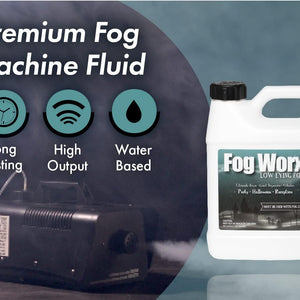 Fogworx Low Lying Fog Juice, Long Lasting Low Lying Indoor-Outdoor Fog, Designed Fog Chillers, Ground Foggers and Low Lying Fog Generators, 1 Quart