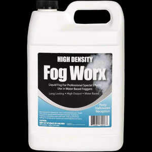 Fogworx Extreme High Density Fog Juice Gallon - Long Lasting, High Output, Odorless Water Based Fog Machine Fluid - for 400 Watt to 1500 Watt Machines