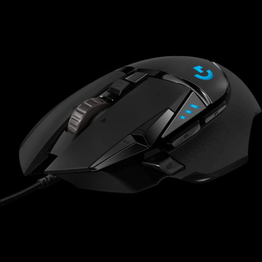 502 HERO High Performance Wired Gaming Mouse, HERO 25K Sensor, 25,600 DPI, RGB, Adjustable Weights, 11 Programmable Buttons, On-Board Memory, PC / Mac