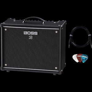 Katana-50 Gen 3 50-Watt 1X12-Inch Guitar Combo Amplifier Bundle with Instrument Cable and Picks