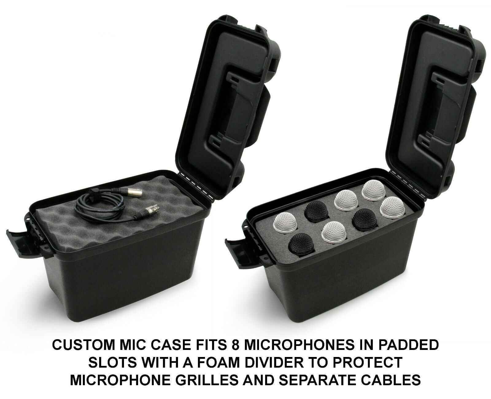 CM Carry Case Fits 8 Wireless Microphones - Includes Travel Case Only for Mics