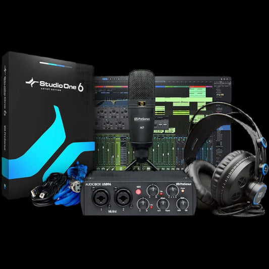 Audiobox 96 25Th Anniversary Studio Recording Bundle with Studio One Artist DAW Music Production Software