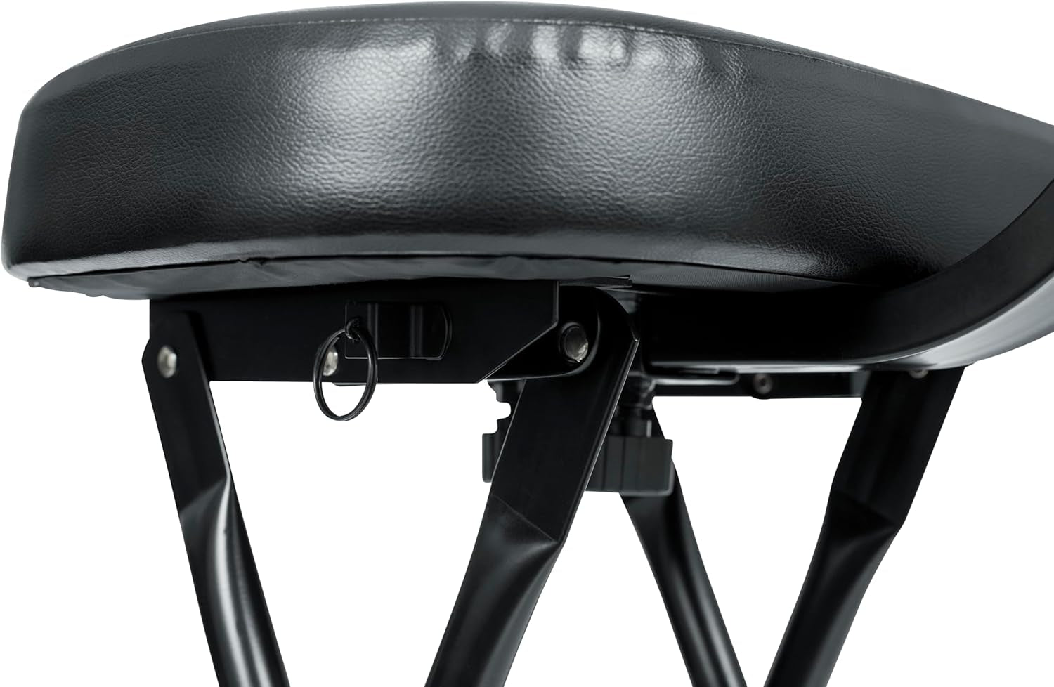 Seat with Padded Cushion, Ergonomic Backrest & Fold Holds Electric Acoustic Guitar Stand (GFW-GTR