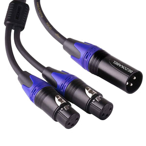 XLR Splitter Cable Male to 2 Female 3.3Ft