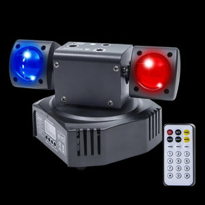 2Arm Moving Head Disco Light RGBW Beam Stage Light LED Rotating Light Starlight DJ Light, DMX & Sound Control, for Wedding KTV Bar Prom Party DJ Event Halloween Christmas