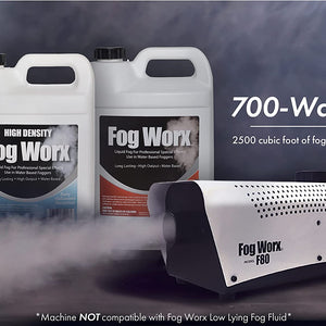 Fogworx Extreme High Density Fog Juice - Long Lasting, High Output, Water Based Fog Machine Fluid - Half Gallon, 64Oz