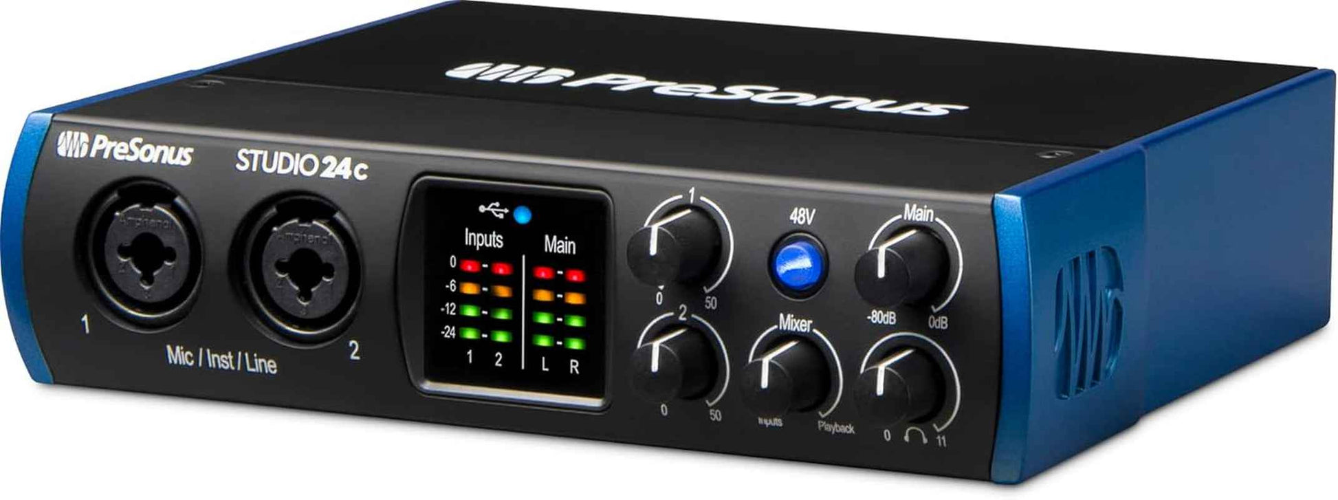 Studio 24C 2X2, 192 Khz, USB Audio Interface with Studio One Artist and Ableton Live Lite DAW Recording Software